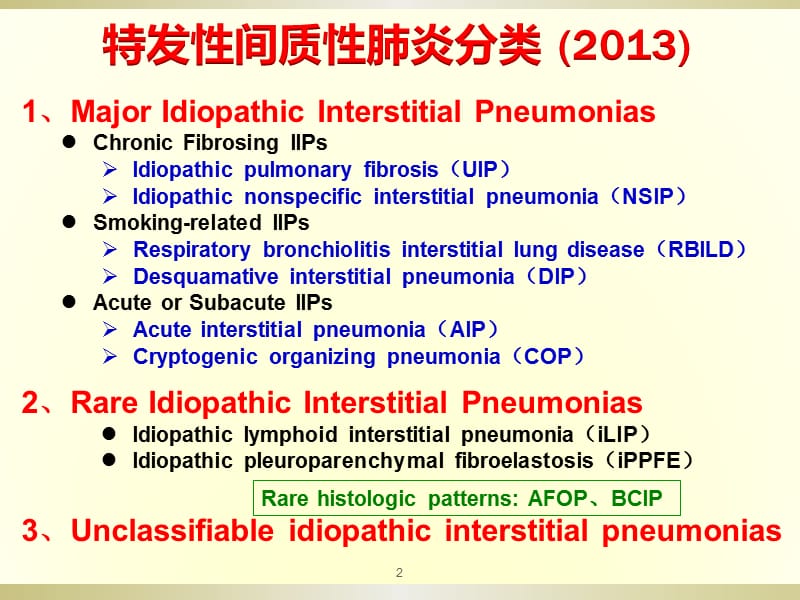 特发性间质性肺炎ppt课件_第2页
