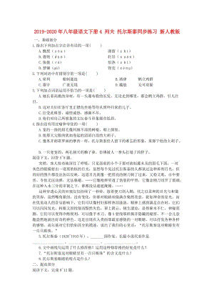 2019-2020年八年級語文下冊4 列夫 托爾斯泰同步練習 新人教版.doc