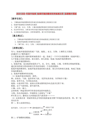 2019-2020年高中地理 地理環(huán)境的整體性和地域分異 說課稿中圖版.doc