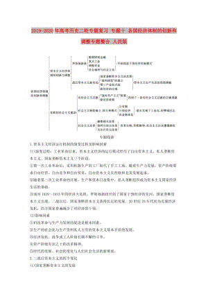 2019-2020年高考?xì)v史二輪專題復(fù)習(xí) 專題十 各國經(jīng)濟(jì)體制的創(chuàng)新和調(diào)整專題整合 人民版.doc