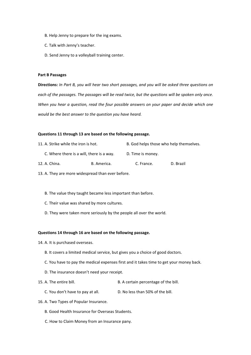 2019-2020年高三上学期期中考试英语试题 含答案(IV).doc_第2页