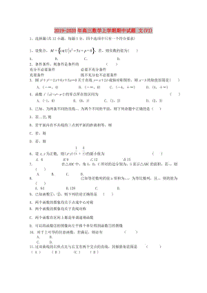 2019-2020年高三數(shù)學(xué)上學(xué)期期中試題 文(VI).doc