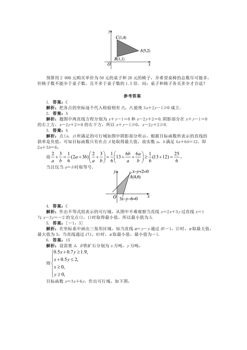 2019-2020年高中数学第三章不等式3.5二元一次不等式组与简单的线性规划问题课后训练新人教B版必修.doc_第2页