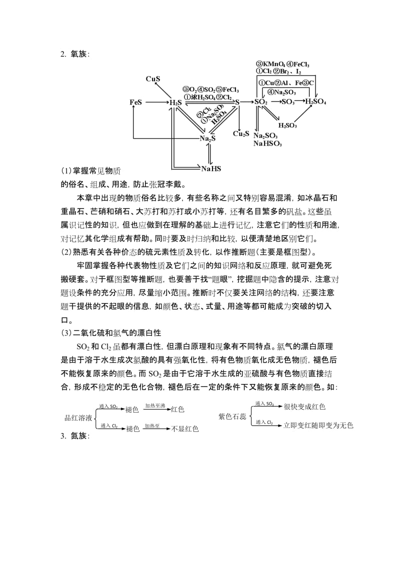 2019-2020年高中化学 专题九 非金属元素及其化合物教案.doc_第3页