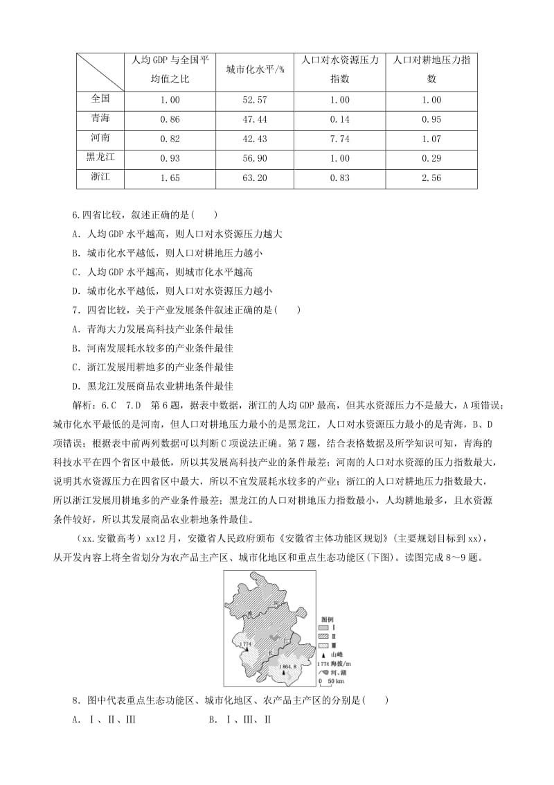 2019-2020年高考地理第一轮总复习 真题备选题库 第十二章 地理环境与区域发展.doc_第2页