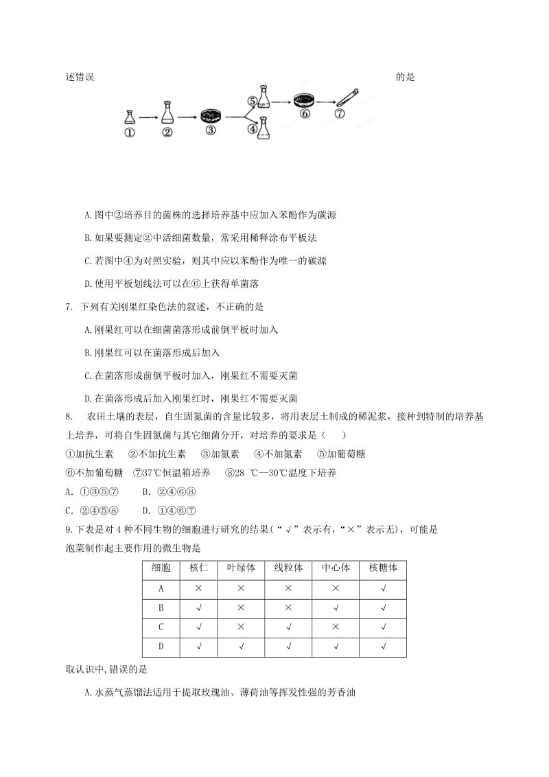 2019-2020年高二生物下学期第一次月考试题无答案(II).doc_第2页