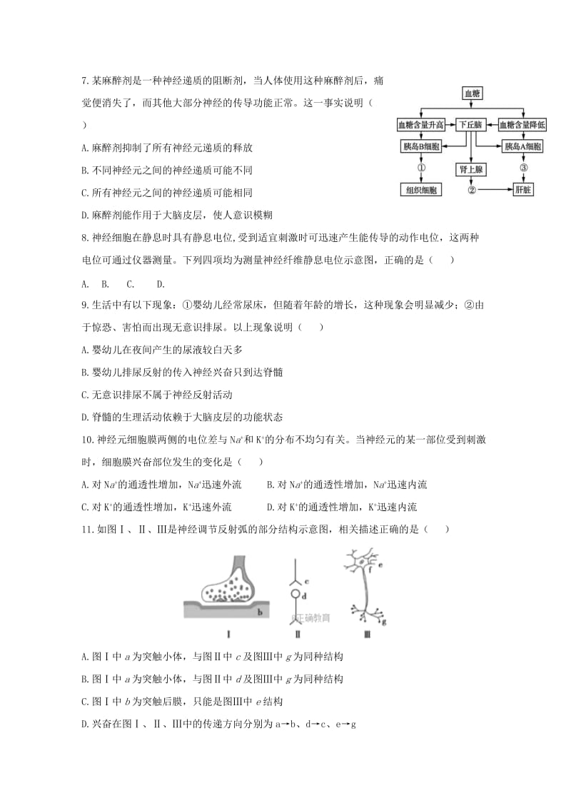 2019-2020年高二生物上学期期中试题平行班.doc_第2页