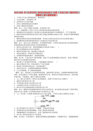 2019-2020年（江蘇專用）高考生物總復(fù)習(xí) 專題5 生態(tài)工程（課時(shí)闖關(guān)含解析）新人教版選修3.doc