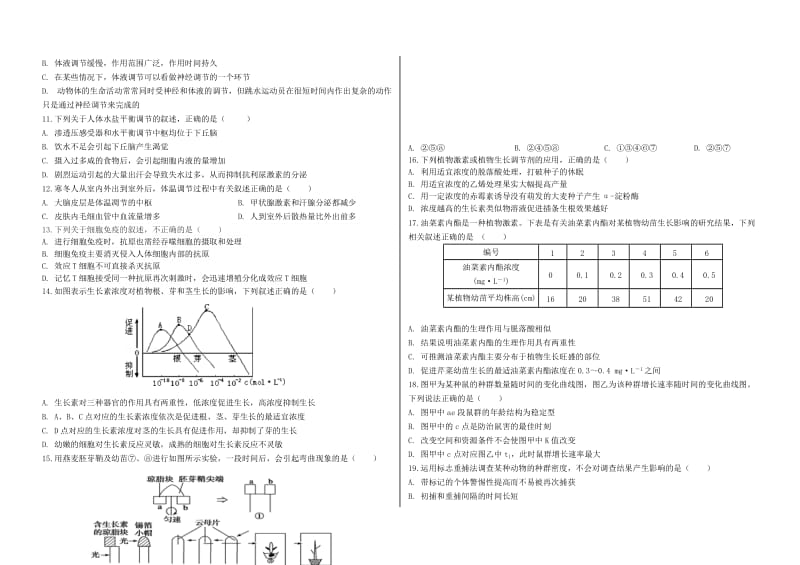 2019-2020年高二生物下学期开学考试3月试题.doc_第2页