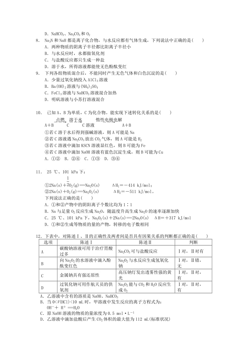 2019-2020年高二化学下学期周练试题31部7-13班.doc_第2页