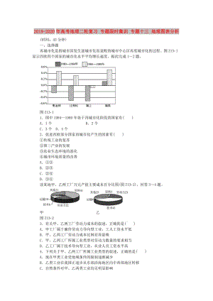 2019-2020年高考地理二輪復(fù)習 專題限時集訓 專題十三 地理圖表分析.doc