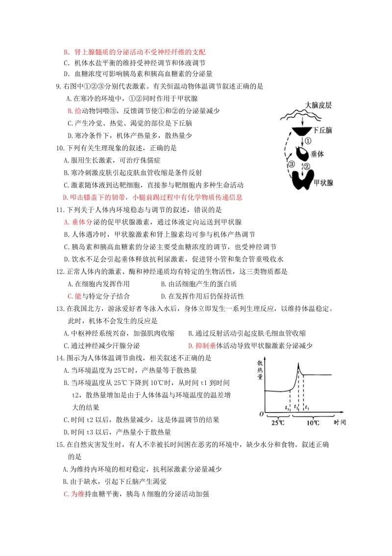 2019-2020年高二生物上学期期中试题 理(I).doc_第2页