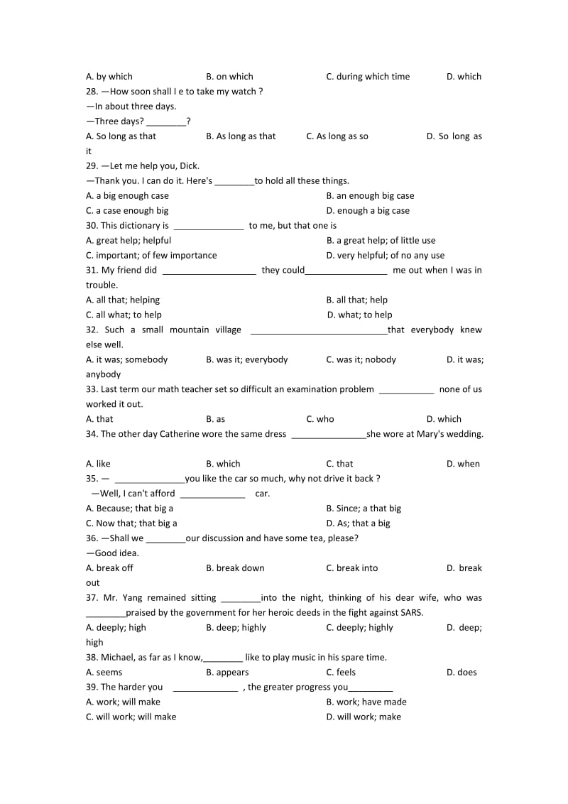 2019-2020年高一人教版英语必修三课时作业：Unit4Astronomythescienceofthestars（6）含答案.doc_第2页