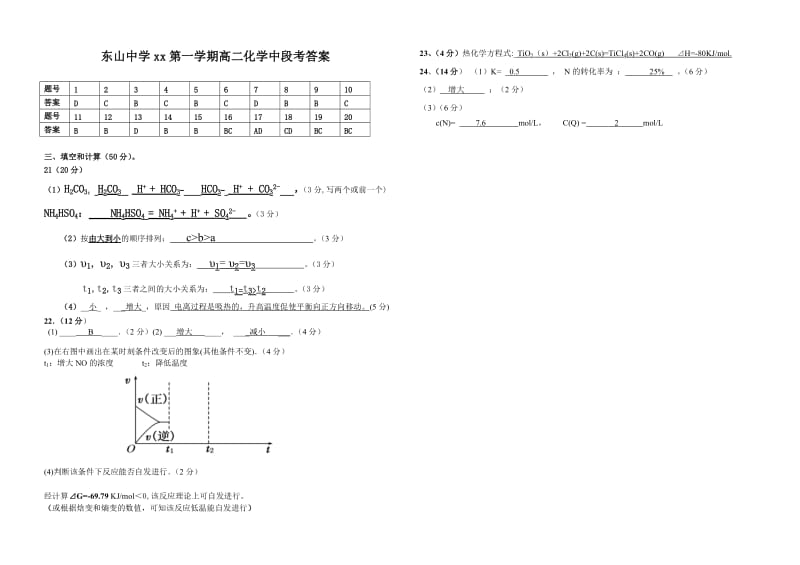 2019-2020年高二上学期期中试题化学.doc_第3页