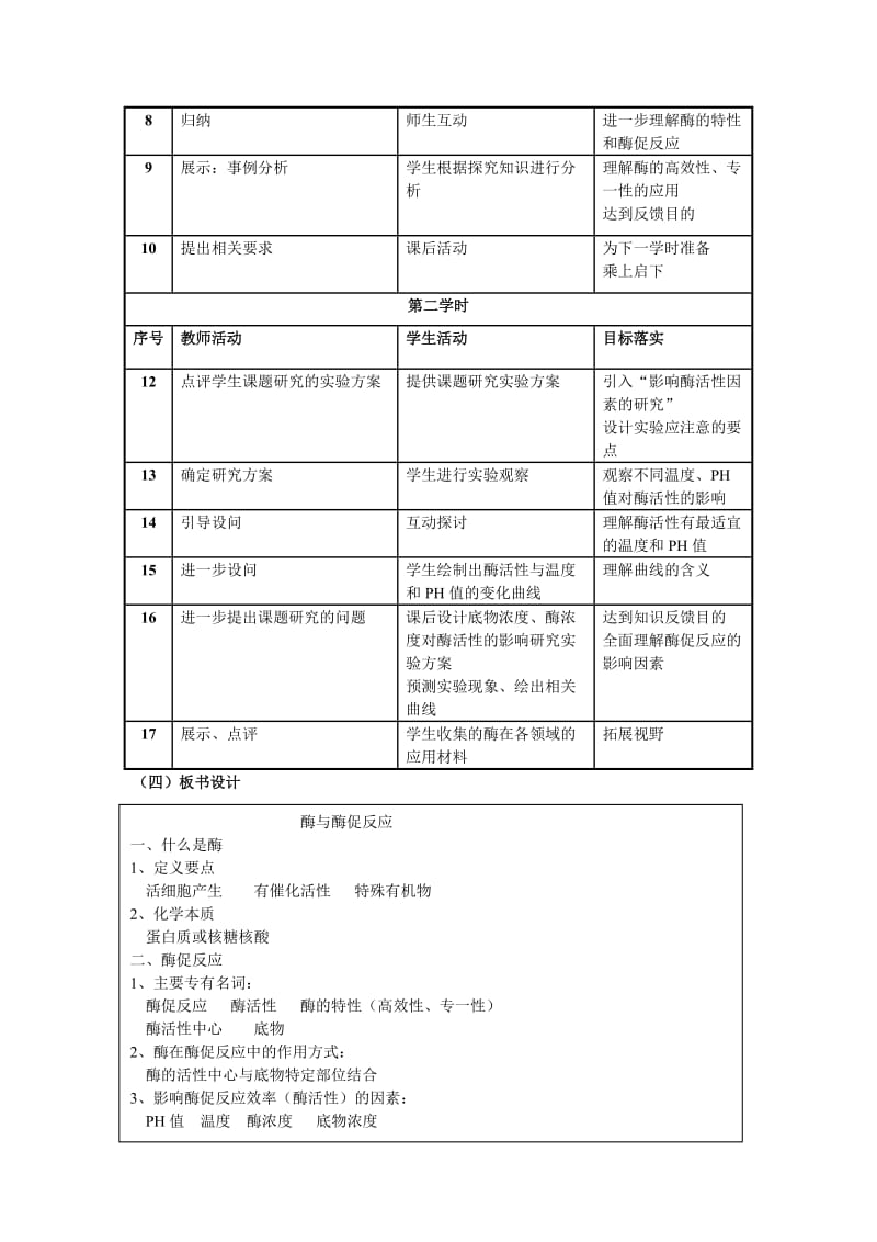 2019-2020年高中生物 《酶与酶促反应》说课稿 苏教版必修1.doc_第3页