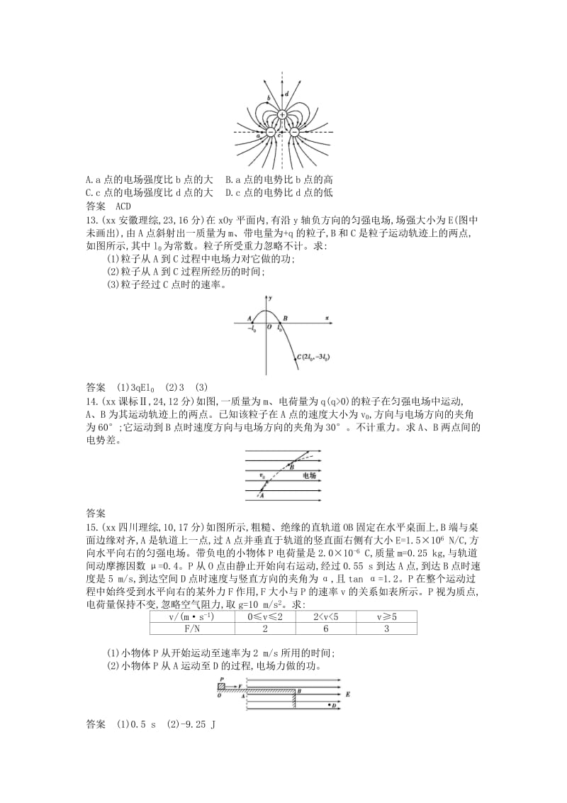 2019-2020年高考物理试题分类汇编 专题七 静电场.doc_第3页