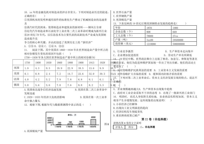 2019-2020年高一下学期3月月考 历史 含解析.doc_第2页