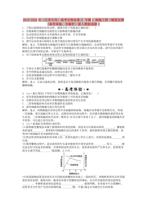 2019-2020年（江蘇專用）高考生物總復(fù)習(xí) 專題2 細(xì)胞工程（隨堂反饋+高考體驗含解析）新人教版選修3.doc