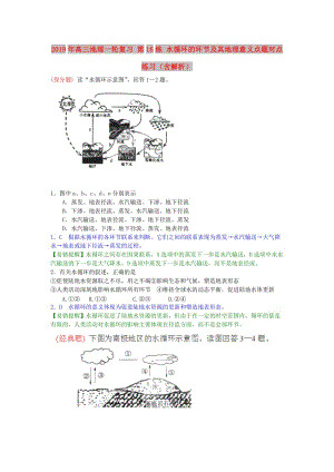 2019年高三地理一輪復習 第16練 水循環(huán)的環(huán)節(jié)及其地理意義點題對點練習（含解析）.doc