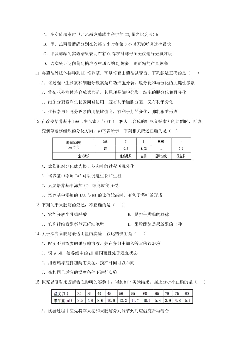 2019-2020年高二生物下学期第一次段考试题(I).doc_第3页