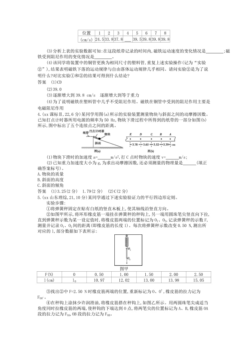 2019-2020年高考物理试题分类汇编 专题十二 实验与探究.doc_第3页