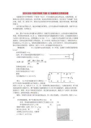 2019-2020年高中物理 專題15 電磁感應(yīng)力學(xué)綜合題.doc