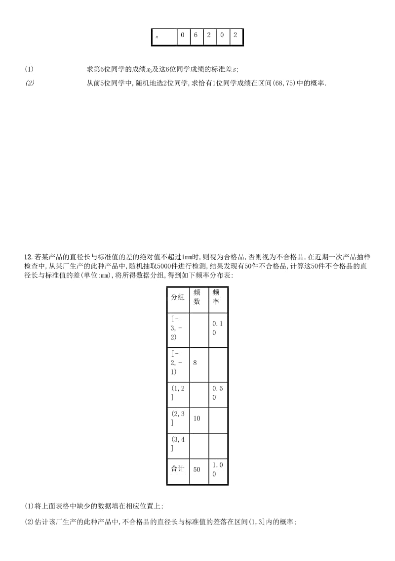 2019-2020年高考数学 课时54 用样本估计总体练习（含解析）.doc_第3页