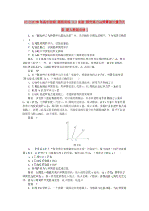 2019-2020年高中物理 題組訓練 3.3實驗 探究彈力與彈簧伸長量的關系 新人教版必修1.doc