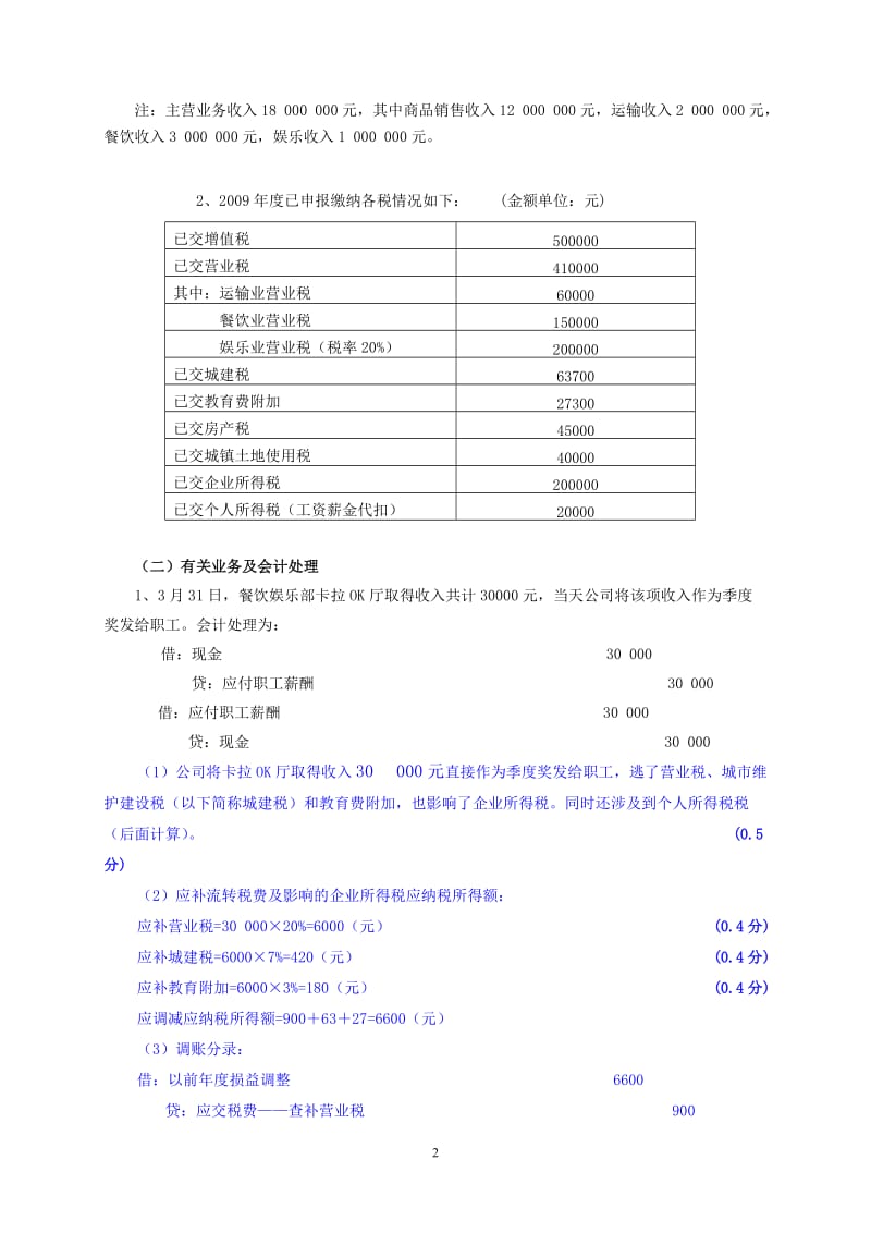 培训考试税务检查案例答案.doc_第2页