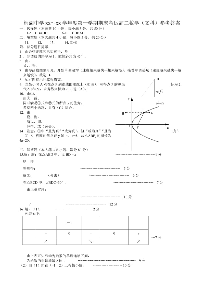 2019-2020年高二数学试题(文科：必修5＋选修07.1）.doc_第3页