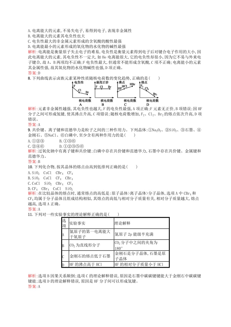 2019-2020年高中化学 模块综合测试2 新人教版选修3.doc_第2页