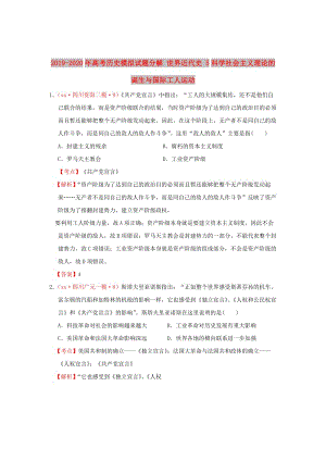 2019-2020年高考历史模拟试题分解 世界近代史 5科学社会主义理论的诞生与国际工人运动.doc