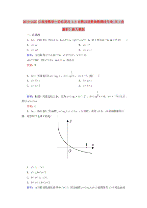 2019-2020年高考數(shù)學一輪總復(fù)習 1.8對數(shù)與對數(shù)函數(shù)課時作業(yè) 文（含解析）新人教版.doc