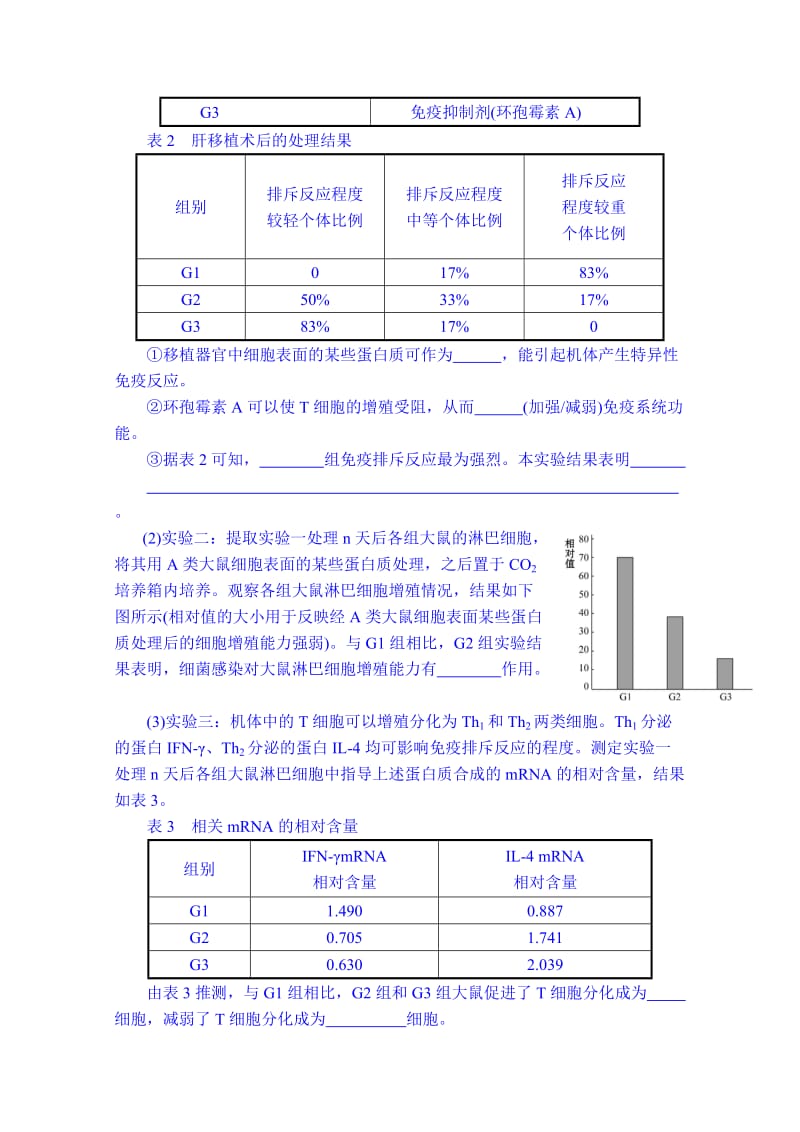 2019-2020年高三下学期生物推中试题--实验与探究 含答案.doc_第3页