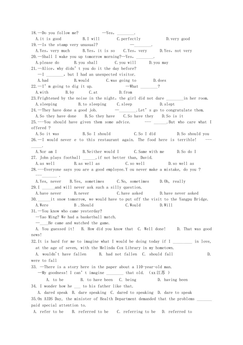 2019-2020年高中英语 Module 8 unit3 错题集练习.doc_第2页