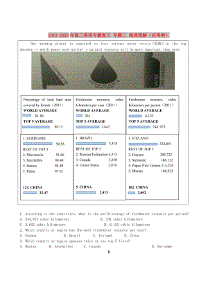 2019-2020年高三英語(yǔ)專題復(fù)習(xí) 專題三 閱讀理解（應(yīng)用類）.doc