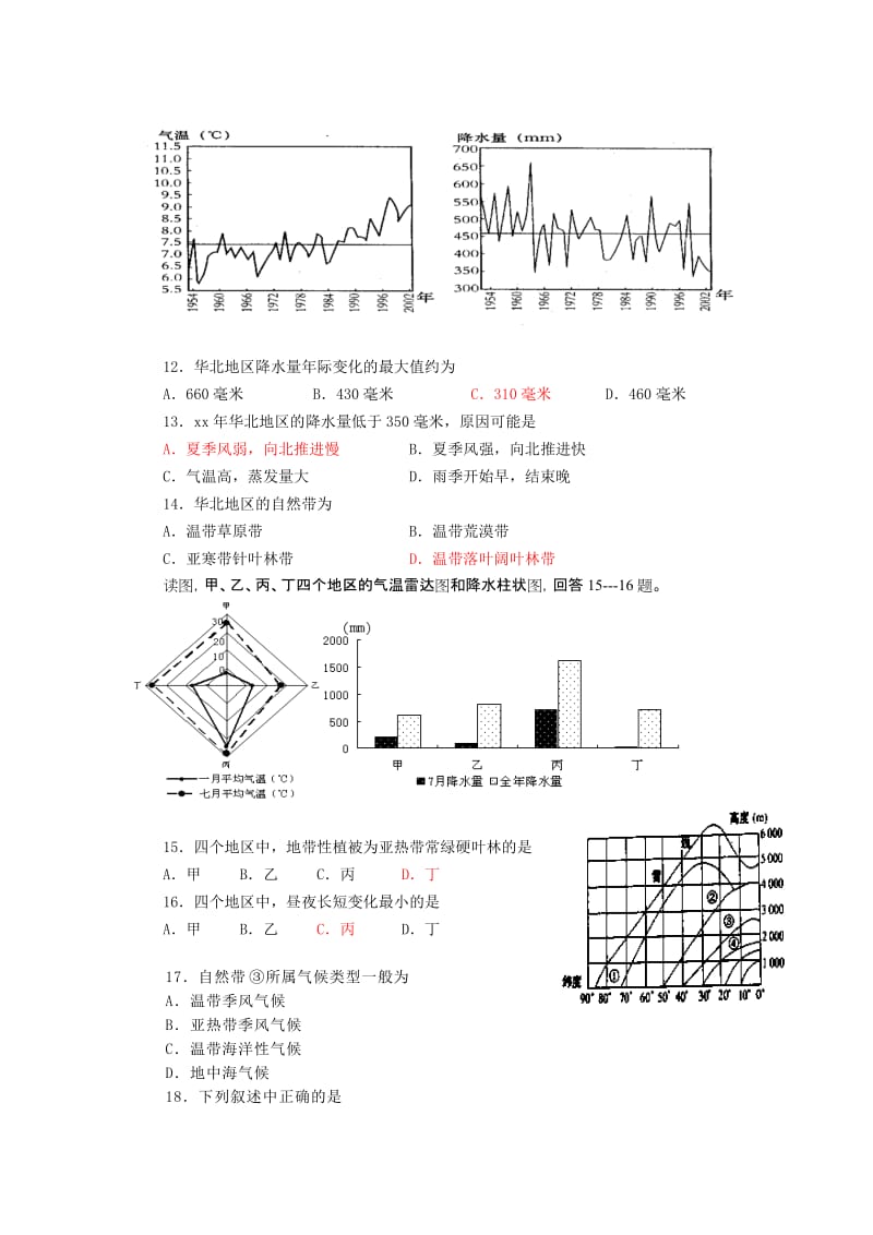 2019-2020年高一暑假作业（五）地理含答案.doc_第3页