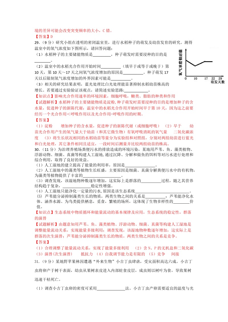 2019-2020年高三3月模拟检测理综生物试卷含解析.doc_第3页