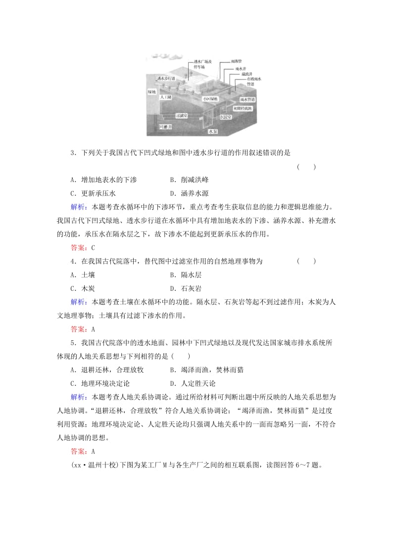 2019-2020年高考地理一轮复习 人类与地理环境的协调发展知能提升训练.doc_第2页