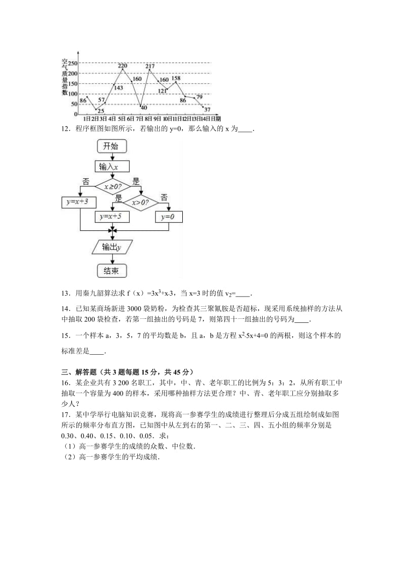 2019-2020年高二上学期第一次月考数学试卷（春考班）含解析.doc_第3页