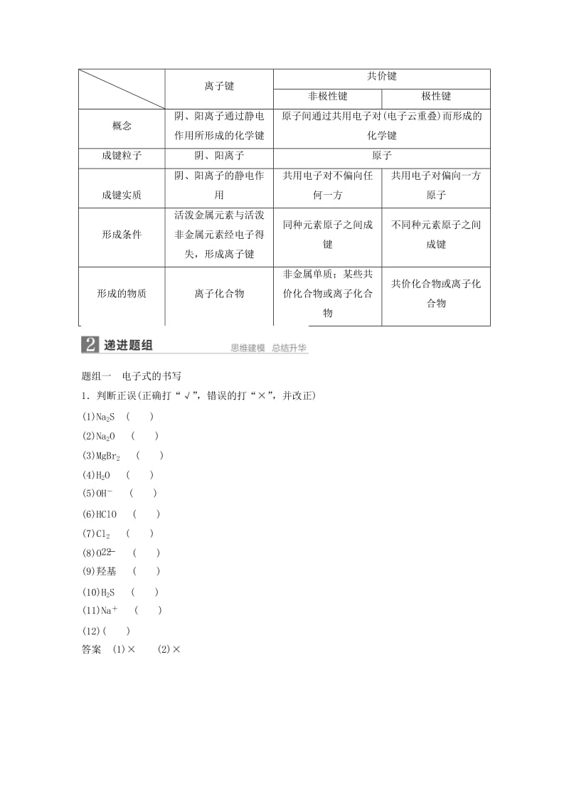 2019-2020年高考化学一轮复习知识梳理与训练 第5章 第3讲 化学键（含解析）.doc_第3页