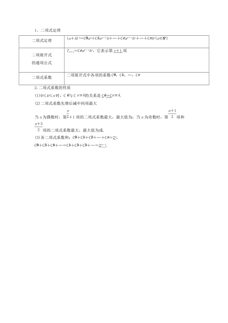 2019-2020年高考数学复习 专题14 计数原理与概率统计 二项式定理考点剖析.doc_第2页