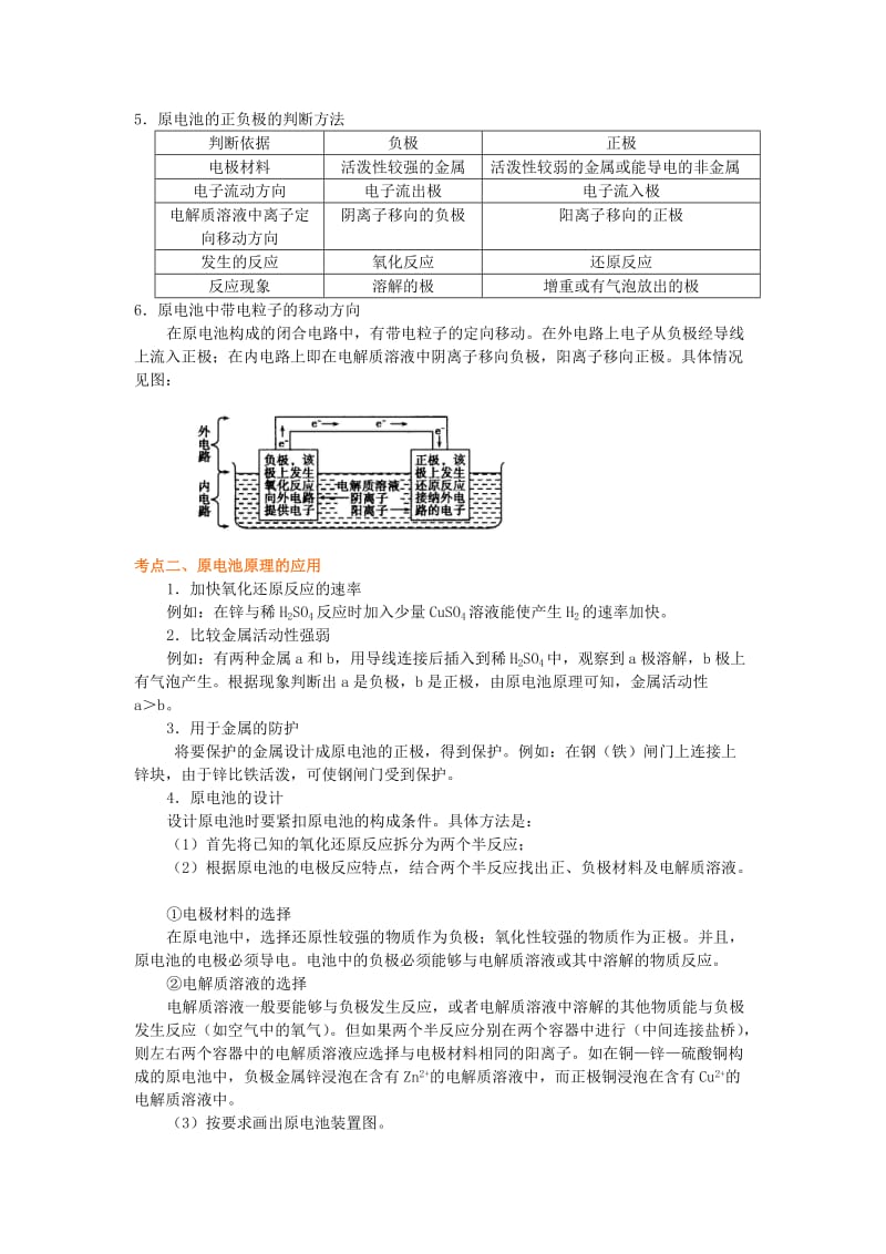 2019-2020年高考化学总复习 原电池和化学电源知识讲解.doc_第2页