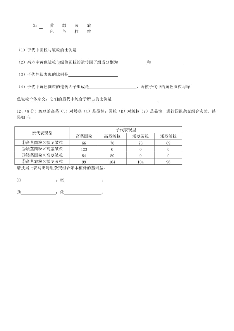 2019-2020年高一生物下学期第5周周末练习.doc_第2页