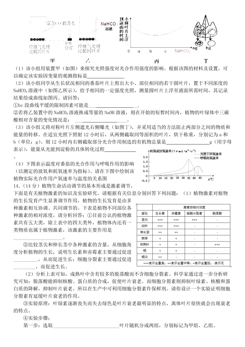 2019-2020年高三生物综合练习（13）.doc_第3页