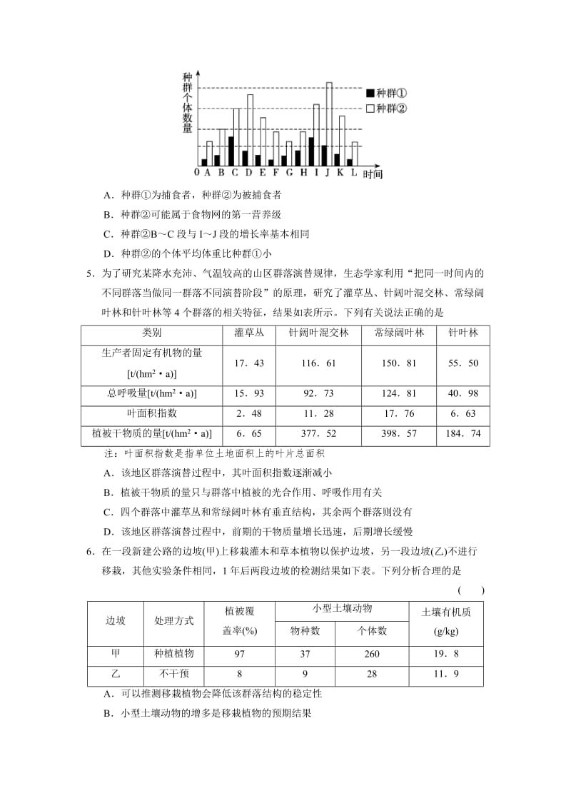 2019-2020年高二下学期生物周考试题（尖子班3.12） 含答案.doc_第2页