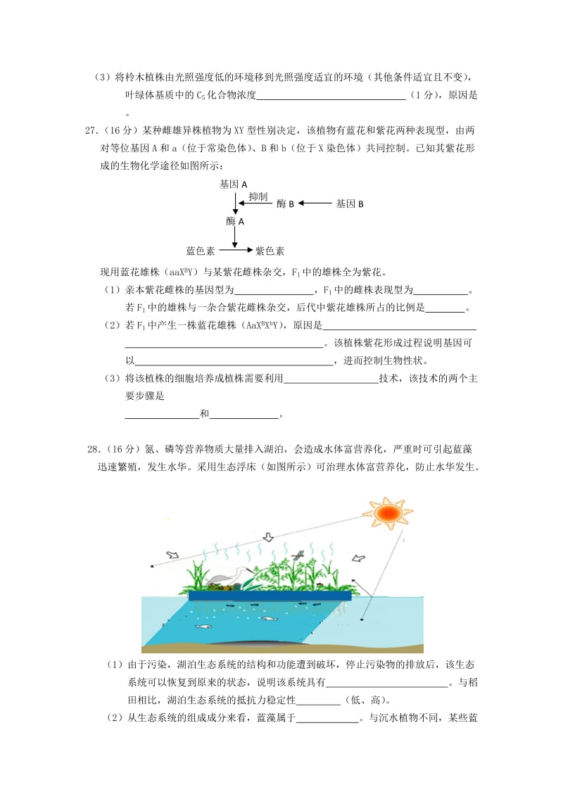 2019-2020年高三下学期第三次联考理综生物部分.doc_第3页