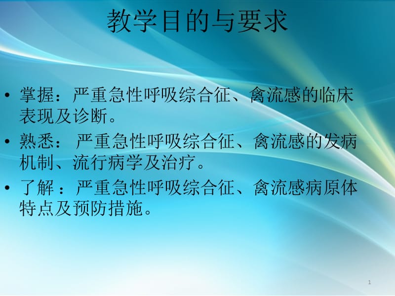 严重急性呼吸综合征ppt课件_第1页