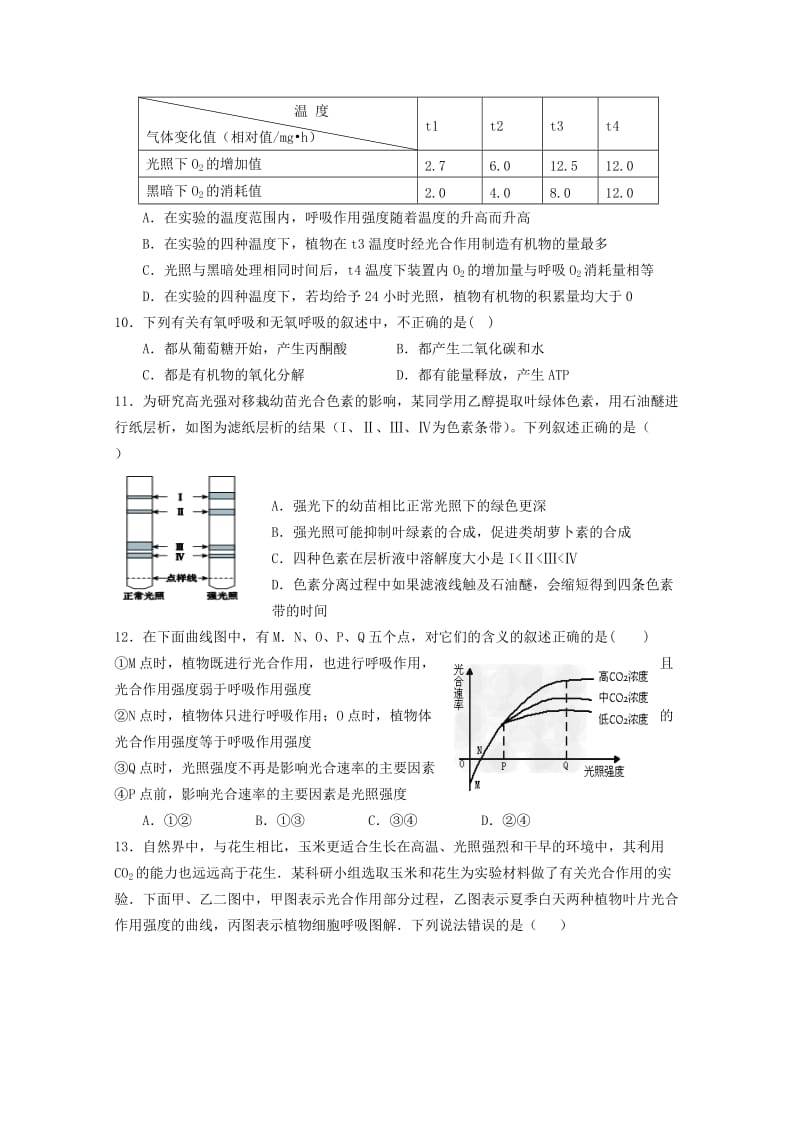 2019-2020年高二上学期第三次周练生物试题 含答案.doc_第3页