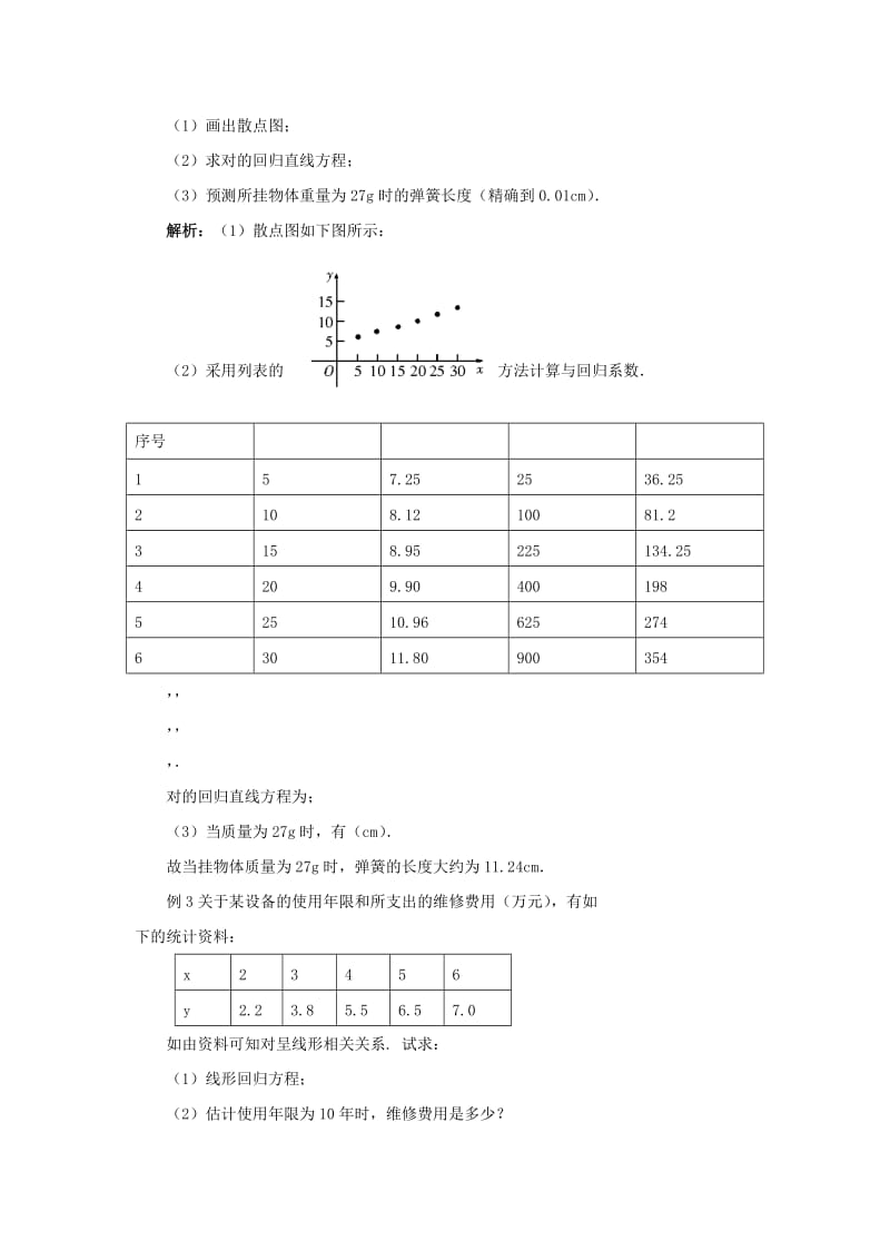 2019-2020年高中数学 拓展资料 生活中的回归分析问题 北师大版选修2-3.doc_第2页